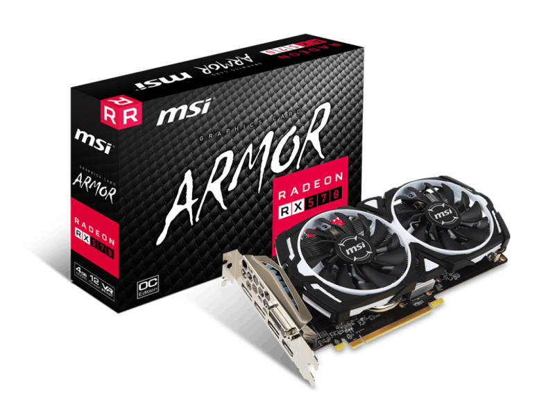 MSI Radeon RX 570 ARMOR OC 4GB GDDR5